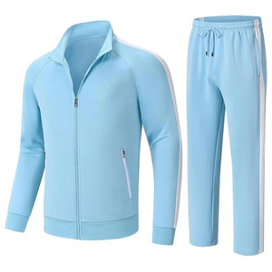 Ensemble de survêtement haute performance pour homme, veste légère à fermeture éclair intégrale et pantalon de survêtement ajusté pour l'entraînement sportif - Product Image 1