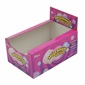 Custom rosa scatola di carta pieghevole <span class=keywords><strong>Mega</strong></span> rotolo di gomma da masticare e caramelle gommose Display portatile imballaggio alimentare per il cioccolato per le cartelle - Product Image 1