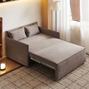 Vintage Folding Sofa <strong>Bed</strong> Dual-Use 3-Seater Small Apartments Modern <strong>Pull</strong>-<strong>Out</strong> Extendable Storage Living Room Bedroom - Product Image 3