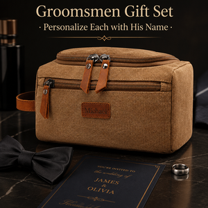 Wholesale Customized Luxury <strong>Mens</strong> Cosmetic <strong>Bag</strong> Canvas Leather Toiletry Kit <strong>Bag</strong> Travel Shaving Dopp Kit <strong>Bag</strong> - Product Image 6