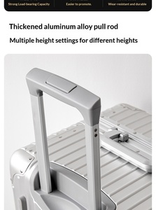Valise à roulettes unisexe légère en ABS rigide avec roues pivotantes à 360 degrés, serrure TSA, poignée télescopique, fermeture éclair, design moderne - Product Image 6