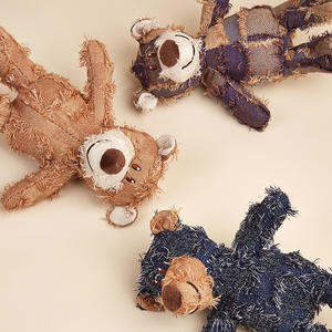 Yüksek kaliteli Denim peluş köpek çiğnemek oyuncak sağlam interaktif oyun sıkıntı kabartma toksik olmayan çevre dostu diş çıkarma yardım köpekler için - Product Image 2