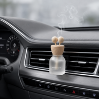 Diffuseur de parfum pour voiture personnalisable avec logo, 10 ml, à clipser, flacon en verre vide avec bâtonnets en bois