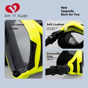 Nouvelles lunettes de plongée pour enfants, verre trempé, anti-buée, masque de plongée en silicone entièrement sec, équipement de natation - Product Image 2