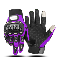 Gants de moto respirants à doigts entiers antidérapants pour hommes et femmes