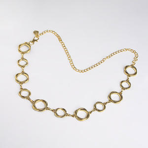 様々なゴールドまたはシルバー金属チェーンリンクディスクコンチョ夏女性ウエストチェーンネクタイベルトマッチホリデービーチ衣装 - Product Image 5