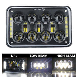Phares LED de haute qualité 4x6 pouces carrés, faisceau haut et bas, 60W, feux de route LED H4 DRL 6500K, lampe de voiture pour Jeeps et camions - Product Image 6
