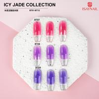 Gel Constructeur pour Extension d'Ongles, Fort, Dur, UV, Longue Durée, Couleur Unie, Collection Ice Jade