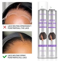 Vente chaude personnalisée 300mL forte tenue séchage rapide invisible dentelle colle spray pour perruque adhésif tenant aérosol dentelle fusion spray