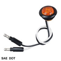 Mini feux de gabarit et de positionnement LED ronds de 3/4 po pour remorque et camion, conformes aux normes SAE/DOT/FMVSS108/RoHS
