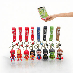 Nuevos héroes Thor 3D llavero de goma portátil Anime Spider-Man Bat Flash y <span class=keywords><strong>Hulk</strong></span> coche colgante regalo para llavero promoción - Product Image 2
