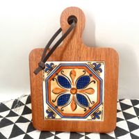 Dessous de plat en céramique et bois d'ébène d'acacia résistant à la chaleur porte-casseroles multi-usages pour plats chauds pot bol théière