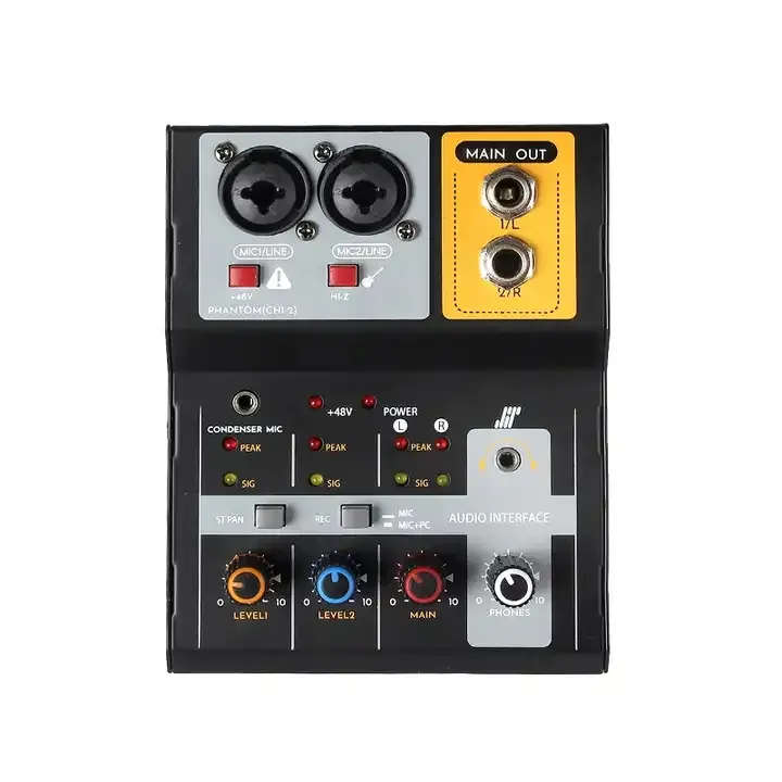 새로운 F-2A 2 채널 전문 프로 k 오디오 믹서 팟 캐스트 오디오 믹서 전문 오디오 디스코 음악 DJ 믹서 Tiktok