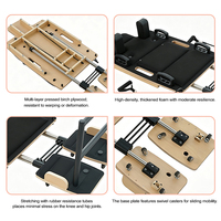 Machine de Pilates Reformer en Bois – Portable, Pliable, Compacte, pour Usage Domestique, Réglable, Écologique, Durable, Multifonctionnelle, avec Résistance