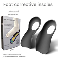 Semelles orthopédiques XO pour corriger les jambes arquées et les pieds plats, en TPR anti-affaissement, lavables, demi-semelles, 2 pièces