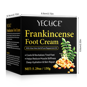 YECUCE reduce la rigidez muscular hidratante aceite de incienso <span class=keywords><strong>Crema</strong></span> para el cuidado de los <span class=keywords><strong>pies</strong></span> con Gel de Aloe Vera y aceite de menta - Product Image 5
