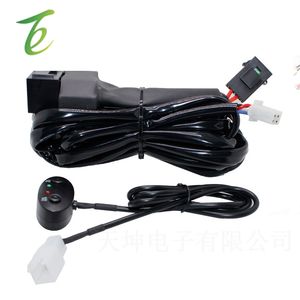 Đèn pha ô tô sửa đổi LED hai màu đèn dây đặt nút Flash đôi công tắc đôi ánh sáng một kéo hai đèn làm việc dây nịt - Product Image 1