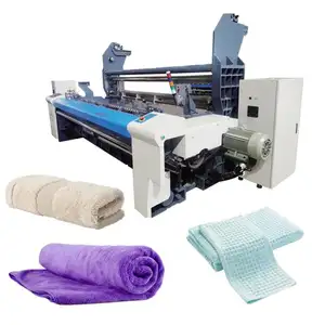Costura industrial y tela jacquard, telones sin lanzadera, máquina de tejer India