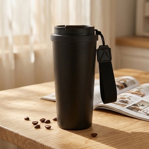 Borraccia Termica da Viaggio in Acciaio Inossidabile da 20oz, Tazza Isolante con Cordino e Cannuccia, Adatta alla Maggior Parte dei Portabicchieri Auto per il Pendolarismo - Product Image 5