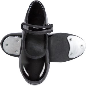 Zapatos de claqué Dynadans unisex para niños, estilo Mary Jane, planos, con correa ajustable, color negro. - Product Image 3