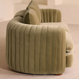 Meubles sur mesure, haute qualité, salon moderne, canapé trois places, canapé Chesterfield, canapé en velours. - Product Image 4