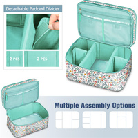Sac de transport pour kits de couture double couche avec coussin à épingles de poignet Accessoires de couture Boîte de rangement et d'organisation