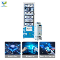 Умный торговый автомат VFresh для отелей с роботом-доставщиком на базе ИИ, большой емкости, для снеков и товаров повседневного спроса, киоск самообслуживания