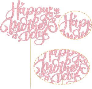 1 Paquete de Adornos para Pastel del Día de la Madre, Adorno de Corazón Brillante con la Frase 'Mejor Mamá del Mundo', Decoración para Pastel de <span class=keywords><strong>Cumpleaños</strong></span> para Mamá - Product Image 3