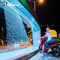 Proyecto Ecuador Cortina de Agua Gráfica Digital de 21m de Longitud