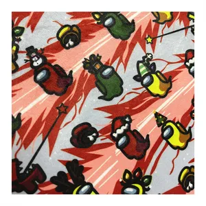 digital printed polar types fleece fabric with cartoon design for baby blanket