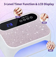 Lampe UV LED sans fil rechargeable SUNKIN BM-18 à haute puissance, entièrement perforée, pour le séchage rapide des ongles en salon