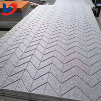 Panneau acoustique en PET HENGJIU au design Chevron moderne, personnalisable, sculpté, haute réduction du bruit, écologique, insonorisant pour les murs des écoles