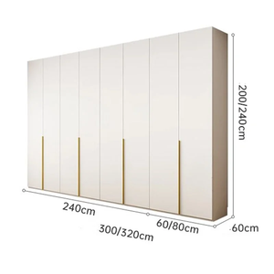 Meubles de chambre à coucher, design scandinave de luxe, armoire sur mesure en bois d'ingénierie, armoire de rangement personnalisée - Product Image 5