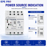 EPEPRO EPM3-80SE 4P 80A Saklar Transfer Otomatis ATS Tiga Fasa Empat Kabel Daya Ganda Saklar Pengalih Otomatis Manual DIN Rail