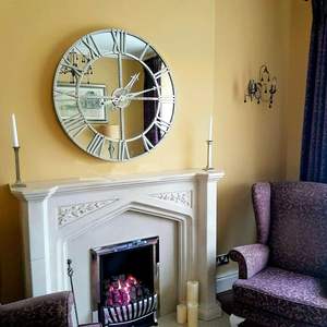 <span class=keywords><strong>Orologio</strong></span> <span class=keywords><strong>da</strong></span> <span class=keywords><strong>parete</strong></span> a specchio con <span class=keywords><strong>numeri</strong></span> <span class=keywords><strong>romani</strong></span> bianchi argento moderno moderno moderno stile scheletro - Product Image 2