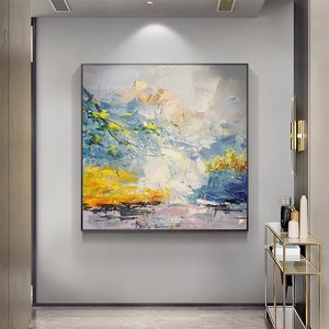 Handmade Abstract Oil Painting Large Vertical <b>Canvas</b> Art For Living Room Sofa Wall Decor Impressionism Style With Black <b>Frame</b> - Product Image 4