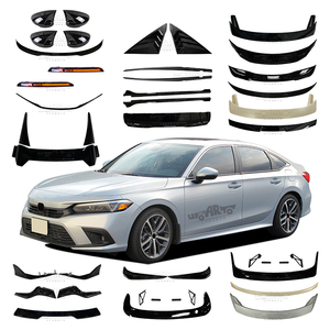 Accessoires d'extérieur Garniture de calandre avant Jupe latérale Couvercle de persienne de fenêtre arrière Garniture Spoiler Lip Diffuser pour Honda Civic 11th Gen - Product Image 1