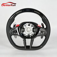 Volant sport en cuir et fibre de carbone de haute qualité pour M3 M4 M5 F10 F30 F18 F35 Gchassis 3 branches