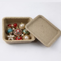 Boîte à bijoux compostable écologique, emballage en pulpe moulée durable, boîte cadeau