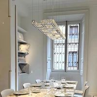 Lustre LED en métal de grande taille, style moderne, personnalisable, pour hôtel, restaurant, maison, villa, centre commercial