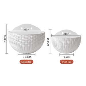 <span class=keywords><strong>Pot</strong></span> <span class=keywords><strong>de</strong></span> <span class=keywords><strong>fleur</strong></span> en plastique minimaliste Colorful Semicircular Wall Hanging Design - Product Image 6