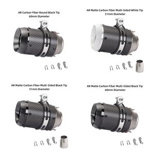 Tubo de Escape Corto de Fibra de Carbono Apto para Motocicletas Horizon y Kawasaki de Gran Cilindrada - Product Image 5