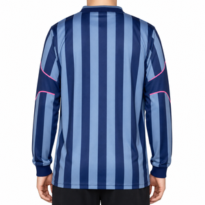 Kaos Sepak Bola Sublimasi Klasik Kustom Retro Streetwear Lengan Panjang 100% Poliester Cepat Kering Bernapas Pakaian Tim Musim Dingin - Product Image 3