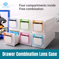 Boîte de rangement combinée à tiroirs en PVC pour lentilles optiques, organisateur de lentilles de lunettes, haute qualité, en stock, à prix réduit