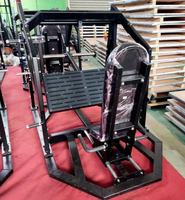 Presse à jambes horizontale à levier, capacité 250 kg, à charge par plaques, siège réglable 12 positions, pour usage commercial en salle de sport, pour fessiers et quadriceps, en acier