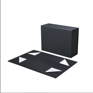 도매 의류 액세서리 선물 상자 소형 블랙 자석 접이식 포장 퍼 의류용 매트 라미네이션 - Product Image 2