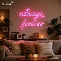 Enseigne néon personnalisée « Toujours et pour toujours », lumière LED néon, décoration murale romantique pour mariage, chambre à coucher, chambre de couple, prête à être expédiée