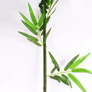 QSLHFH-698 seide zweig pflanzen künstliche bambus blatt für verkauf