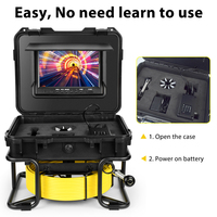 Caméra d'inspection de canalisation 1080P avec écran IPS 9 pouces auto-nivelant, compteur de distance 30M, vidéo, inspection de tuyaux d'évacuation, IP68, zoom numérique 2X