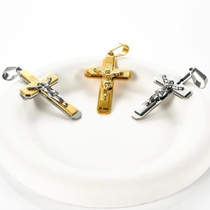 Colgantes de cruz de Jesús grandes de acero inoxidable para hombres y mujeres, regalos de joyería Punk, 1 ud. - Product Image 4